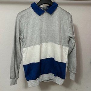 Vintage Ryan Keith Sweater Men's Gray and Blue Medium